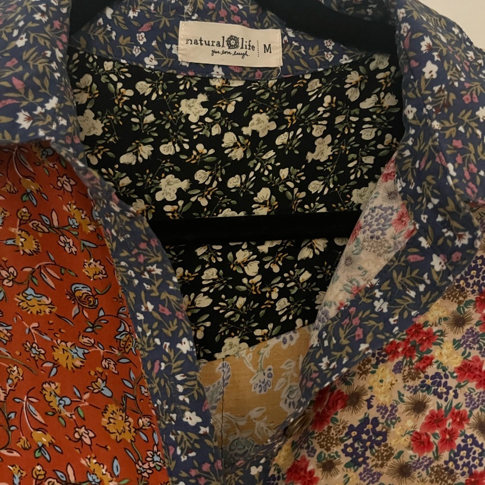 Natural life Floral Patchwork Maxi Dress Sz Med - Picture 4 of 5